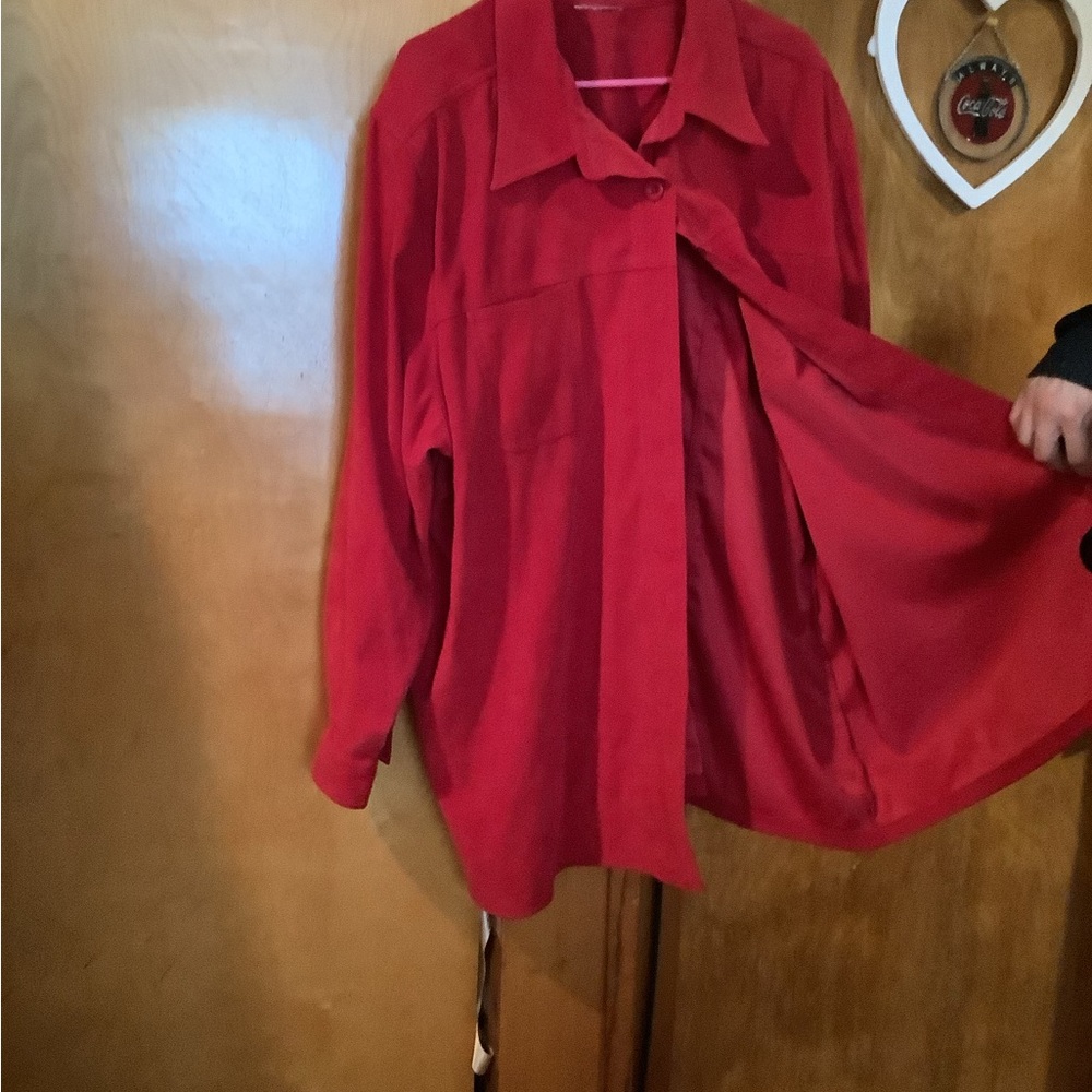 Woman’s red blazer